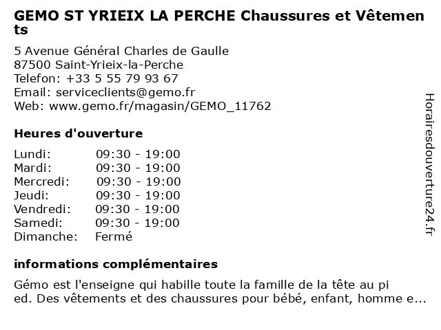 Gemo st 2025 yrieix la perche